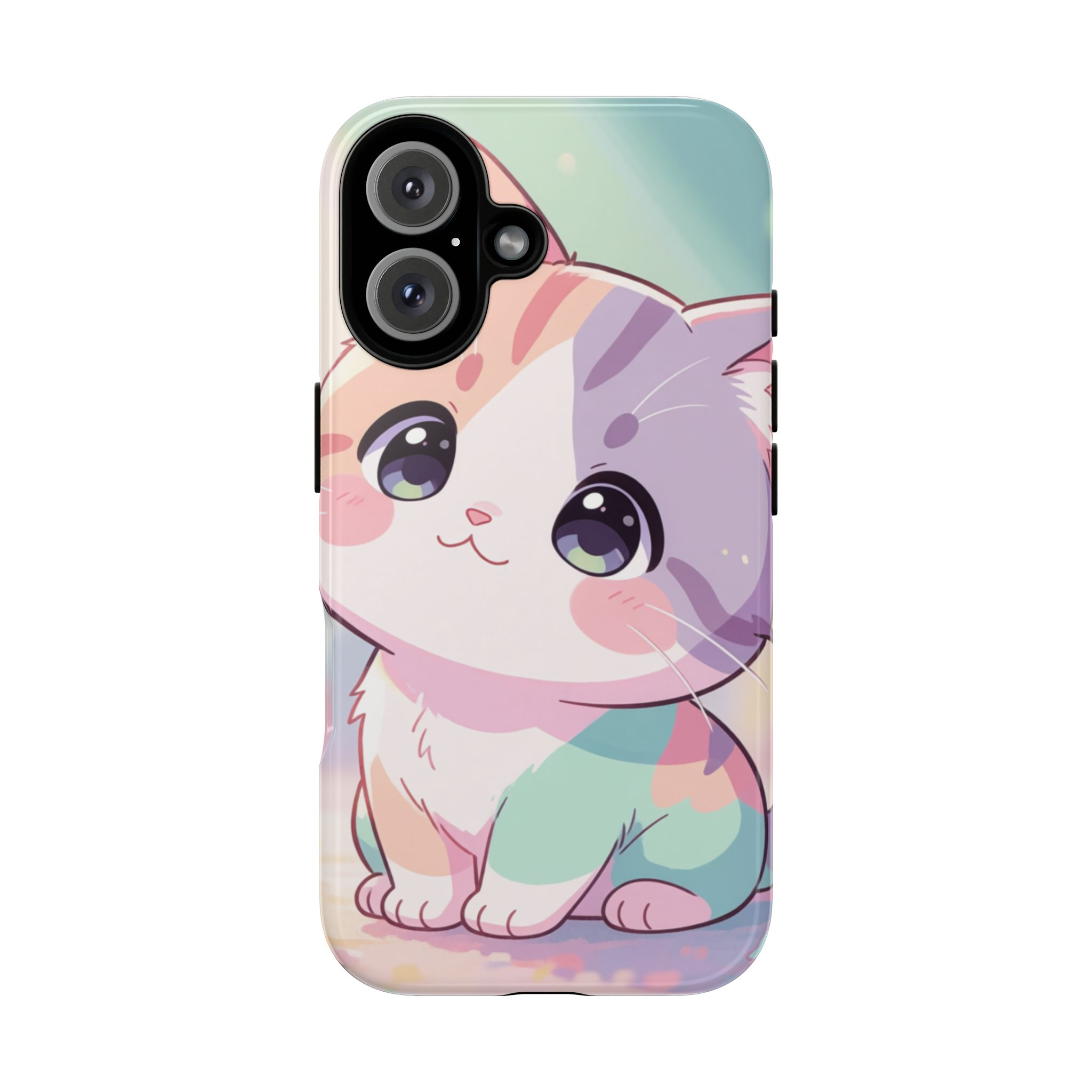 Cute Pastel Kitten Phone Case — Cute Cat Tough Case